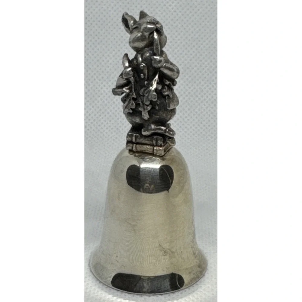 Beatrix Potter Benjamin Bunny Pewter Bell NE Collectors Society